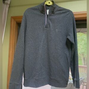 Mens Brooks Brothers sz medium quarter zip fleece dark grey